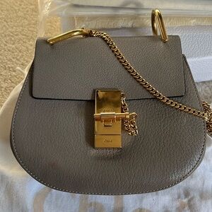 Chloé Drew leather crossbody bag - Beige, Leather